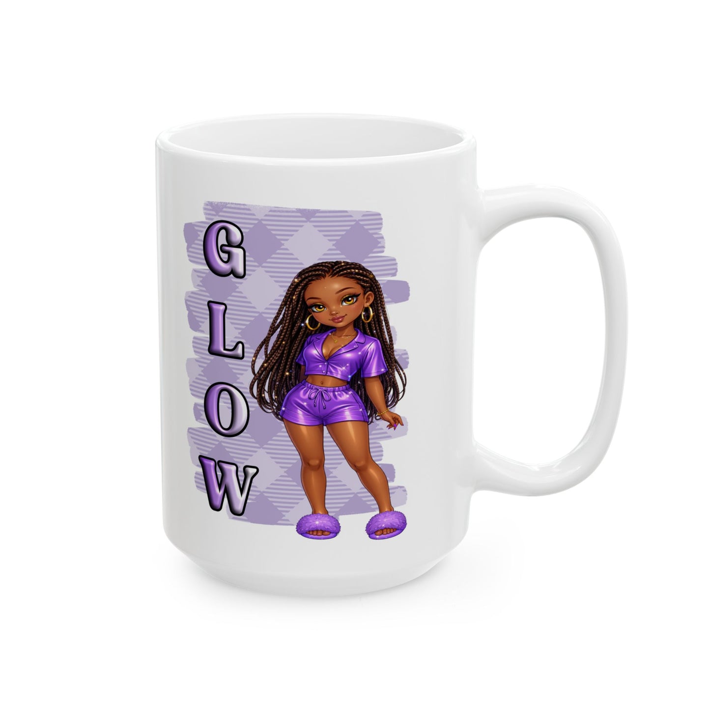 Glow Girl Ceramic Coffee Cup (11oz, 15oz)
