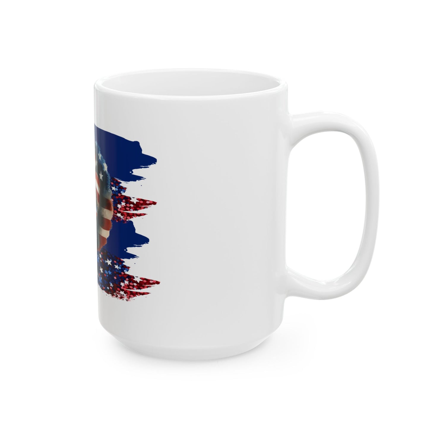 Patriotic Afro-American Woman Ceramic Mug - 11oz & 15oz Coffee Cup