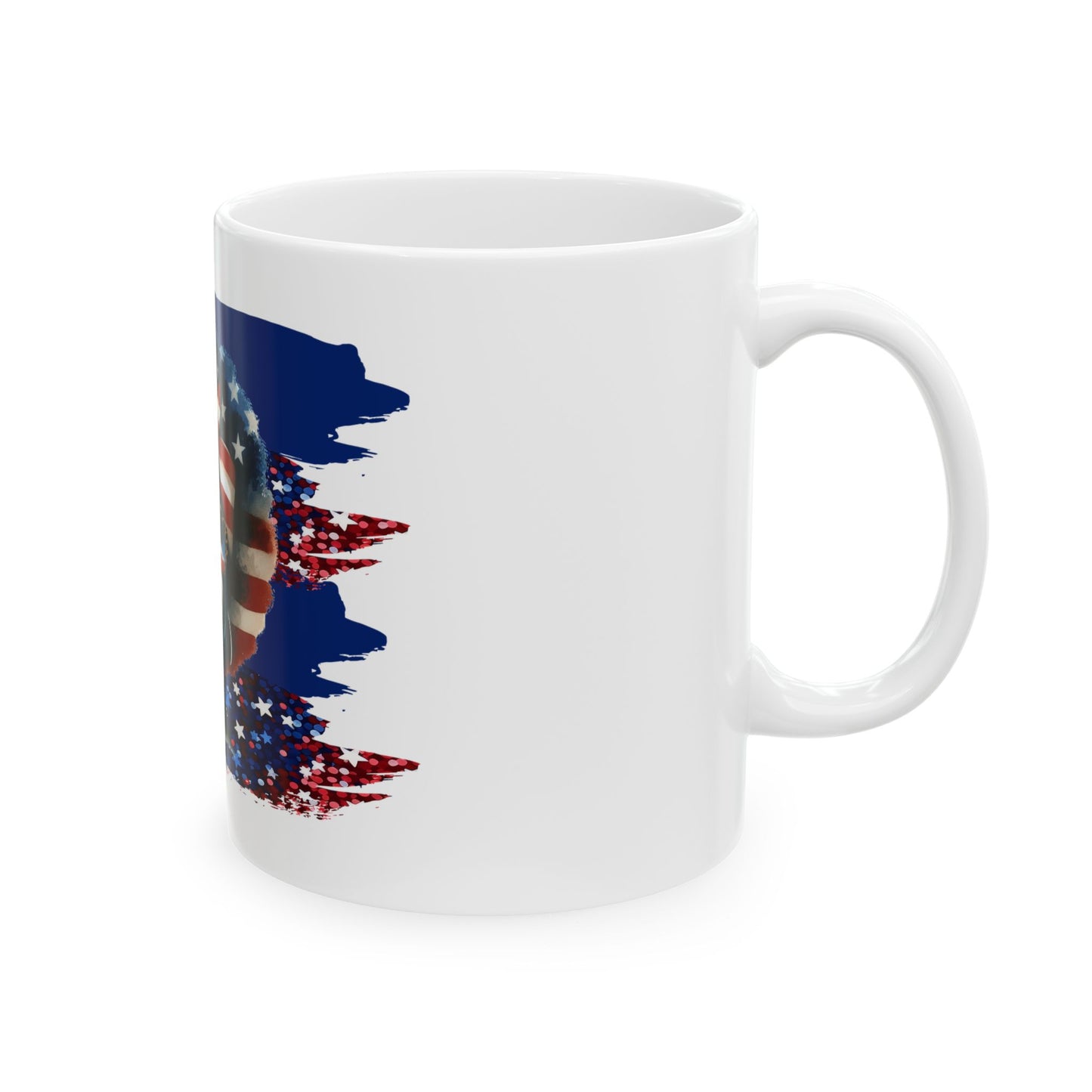 Patriotic Afro-American Woman Ceramic Mug - 11oz & 15oz Coffee Cup