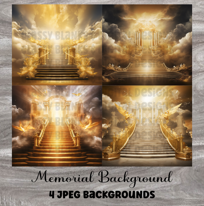 Memorial Dark Yellow Backgrounds 4 JPEGs
