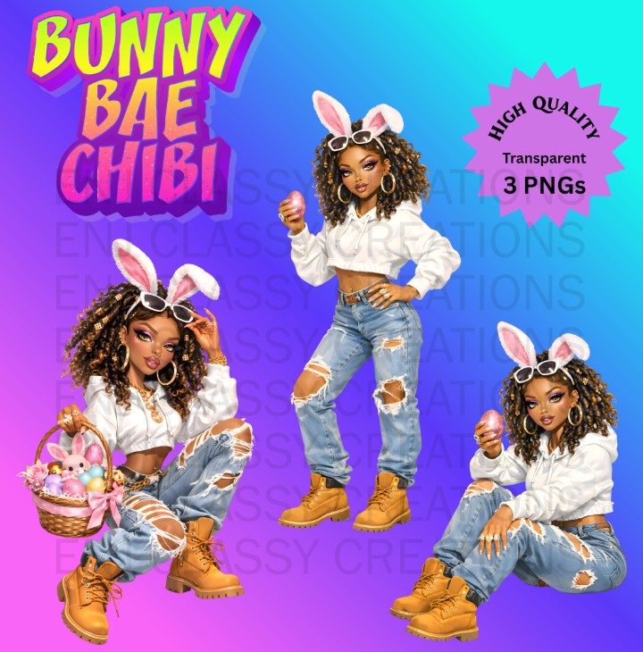 3 PNG Bunny Bae Chibi Dolls