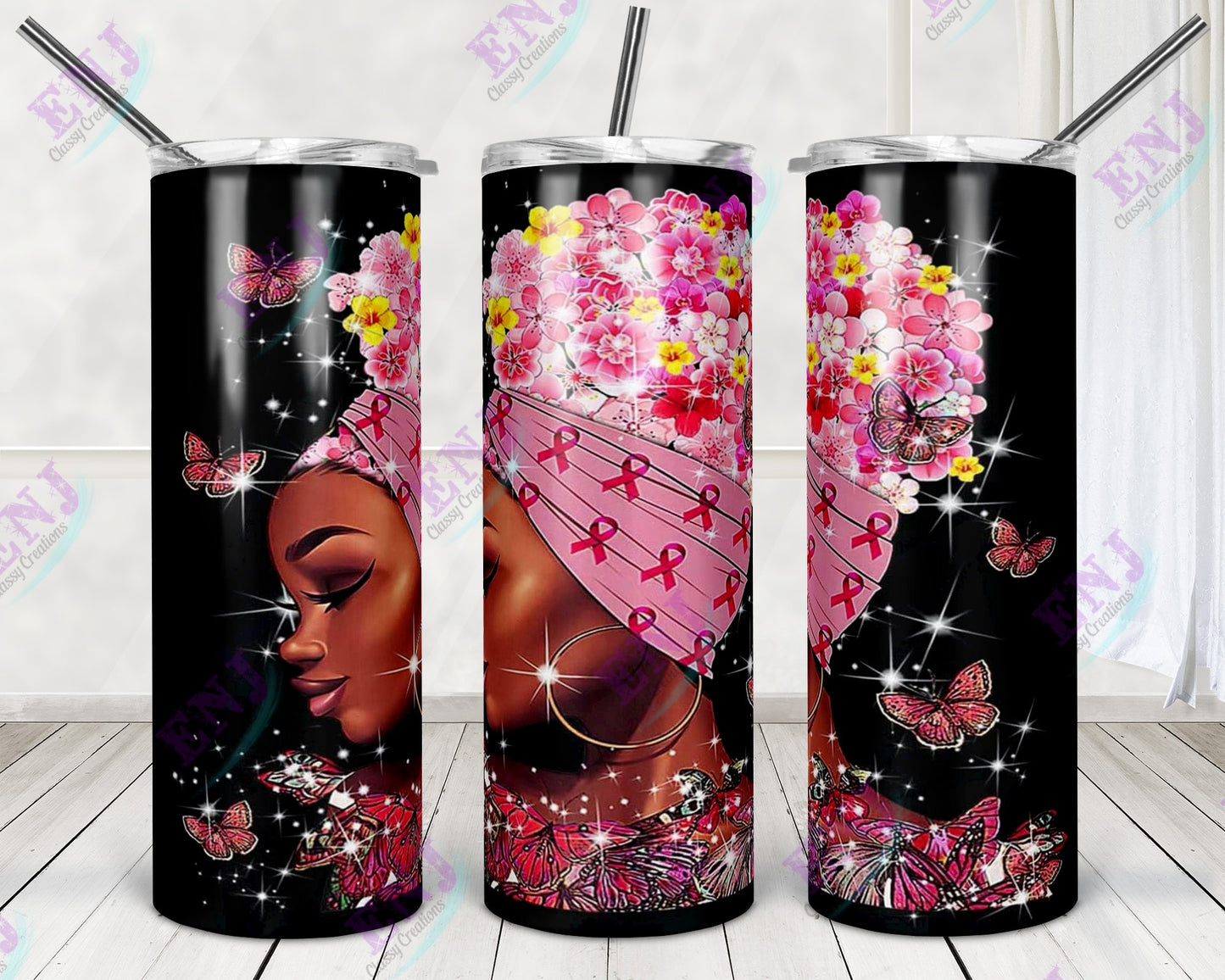 Breast Cancer Awareness Skinny Tumbler