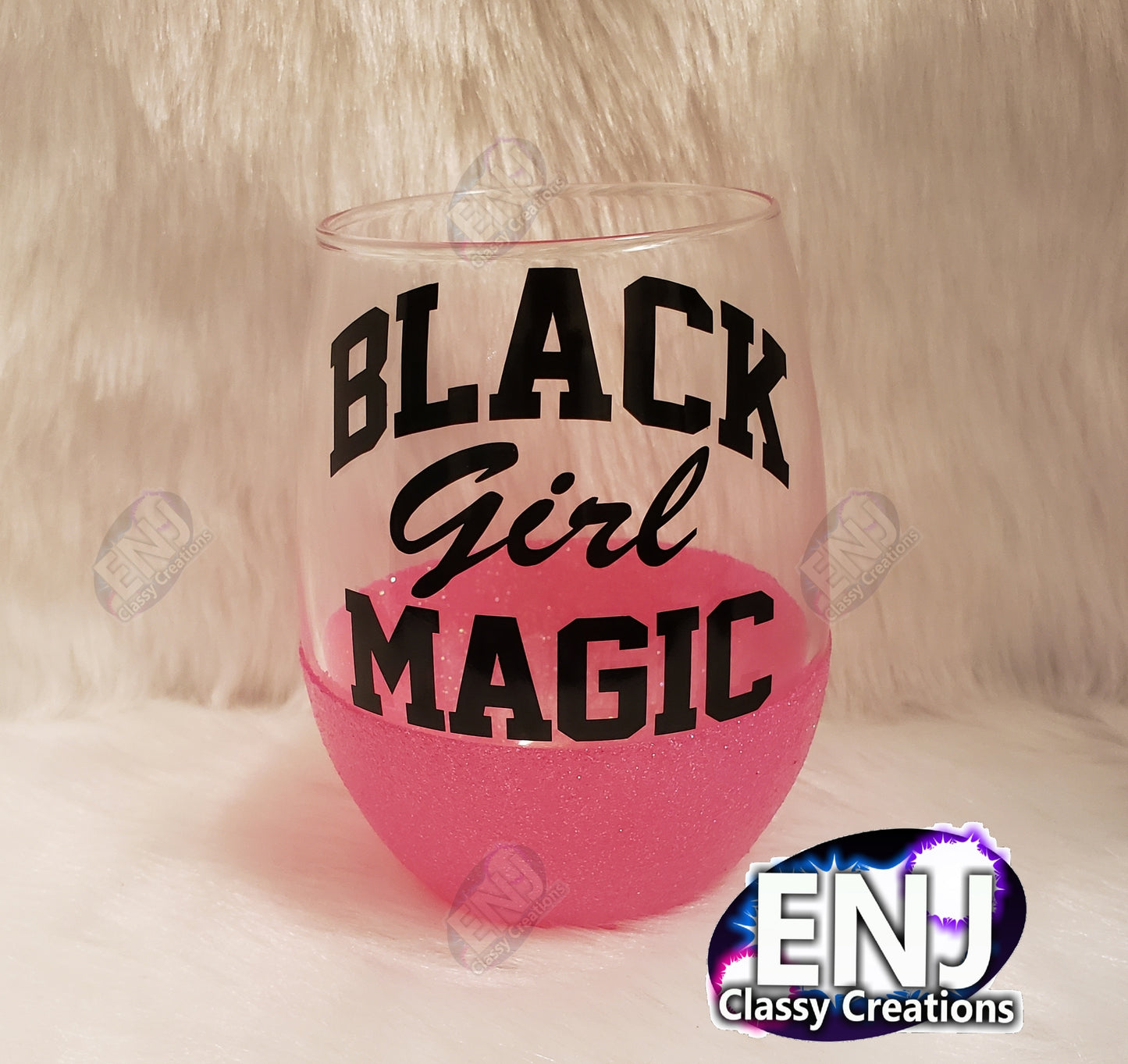 Black Girl Magic stemless glass