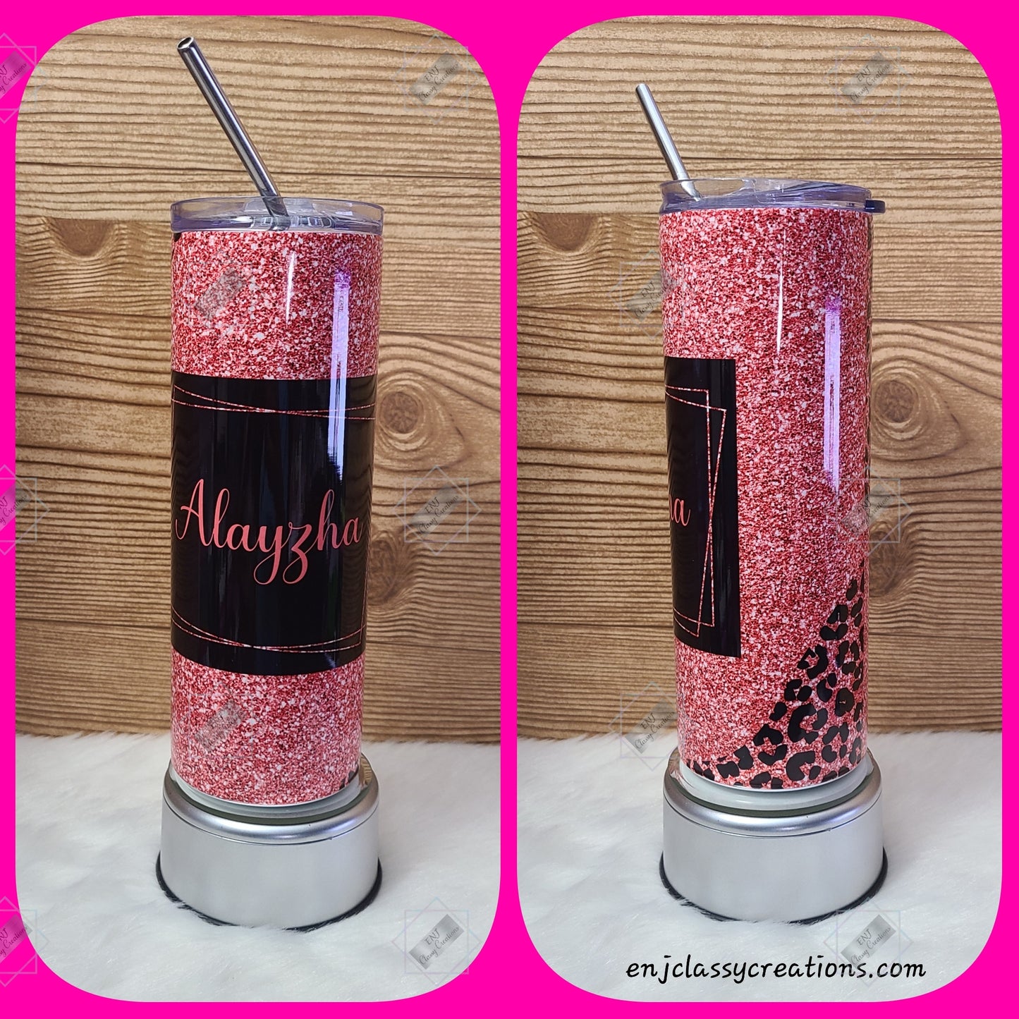 Pink Cheetah 20 oz Skinny Tumbler