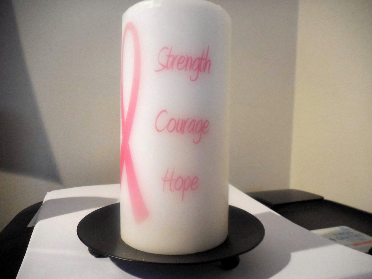Breast Cancer Awareness Candle