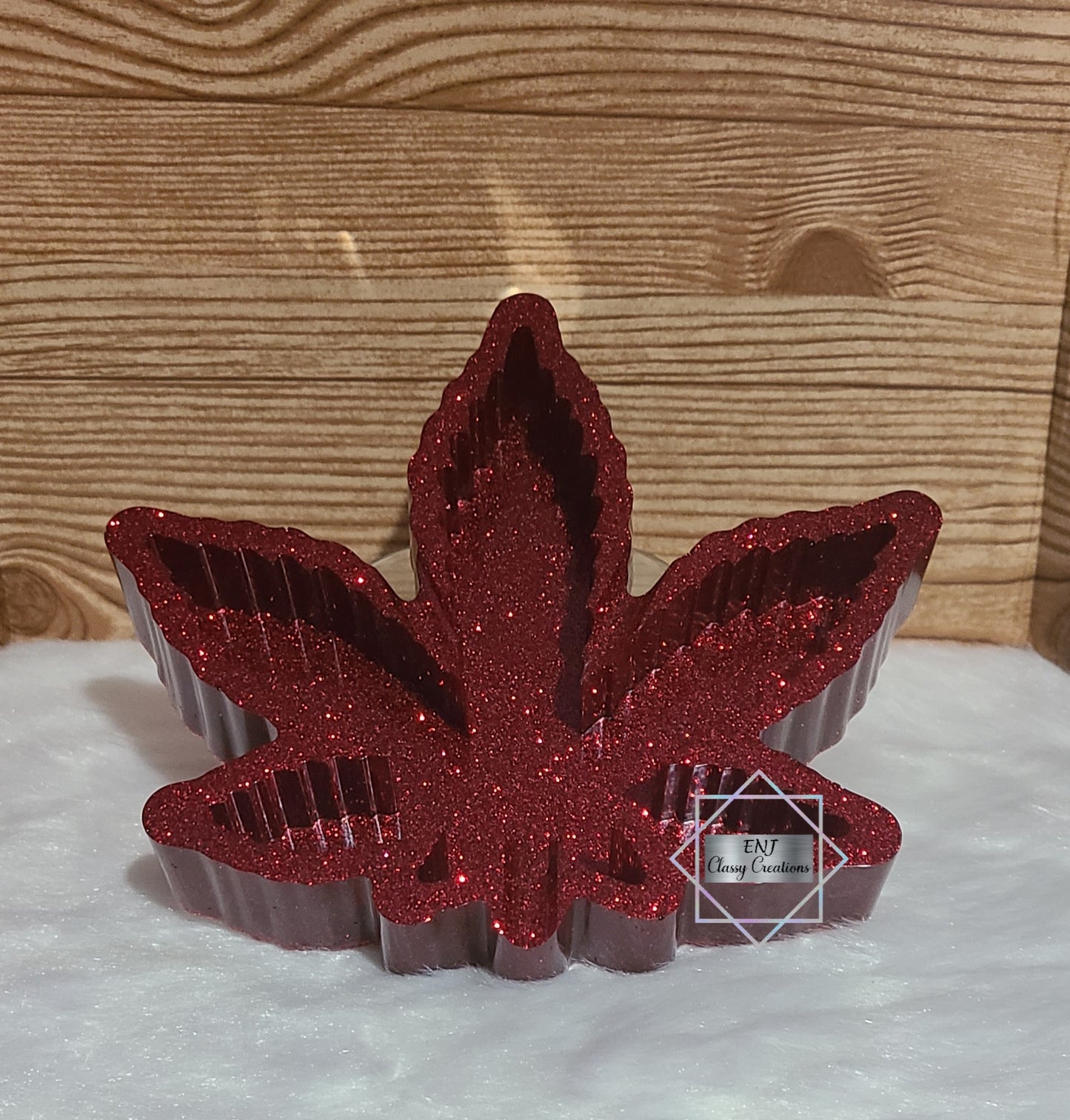 Glitter Bud Leaf Ashtray
