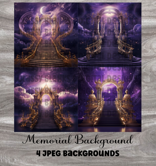 Memorial Dark Purple Backgrounds 4 JPEGs