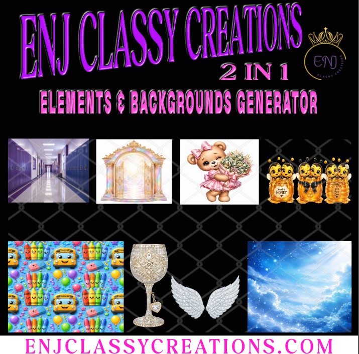ENJ Classy Creations 2-in-1 Elements & Background Prompt Generator