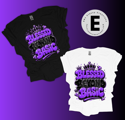 Blessed Beyond Basic PNG Bundle | Purple & Pink Faith Graphic Designs | High-Quality Transparent PNG | Instant Digital Download