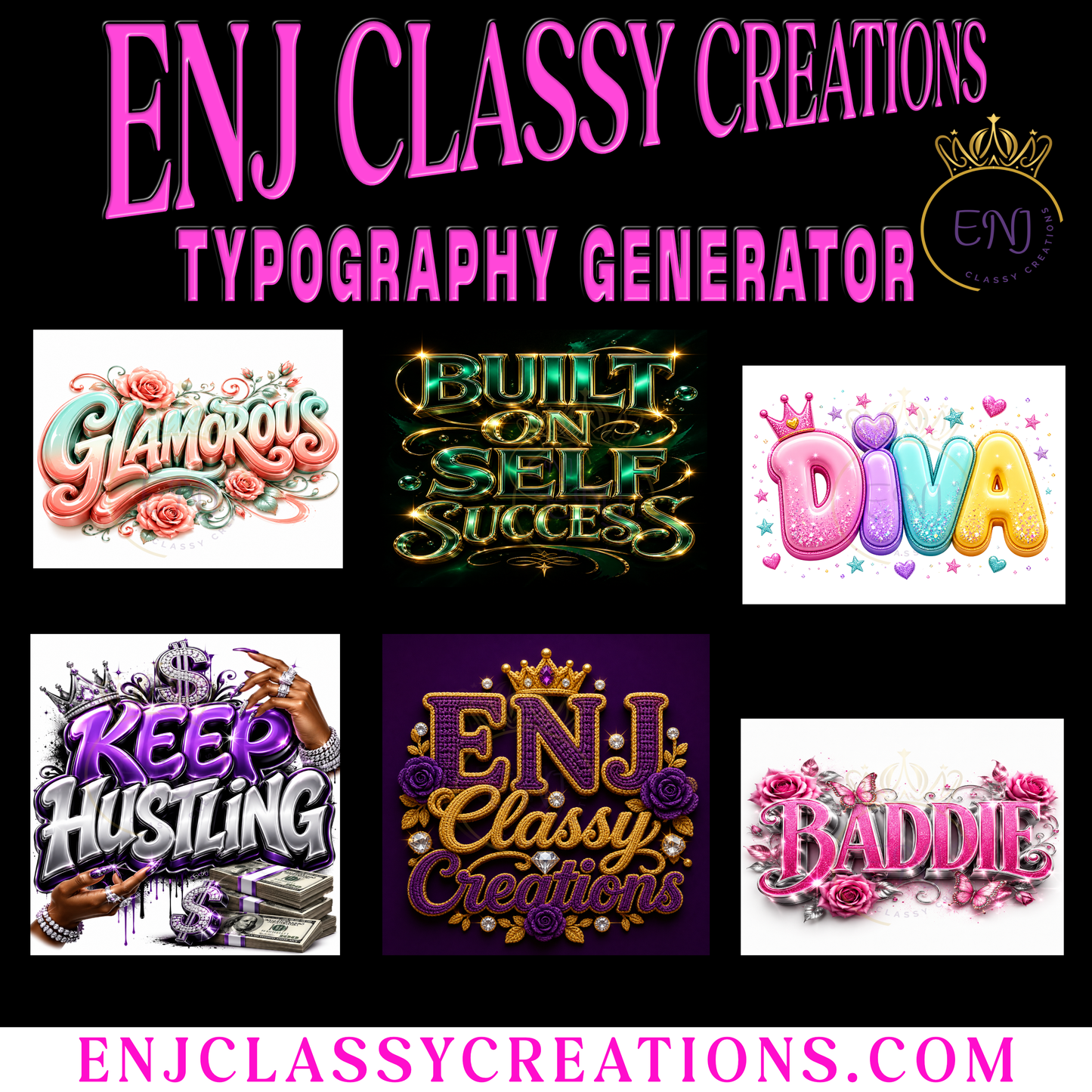 ENJ Classy Creations Typography Prompt Generator