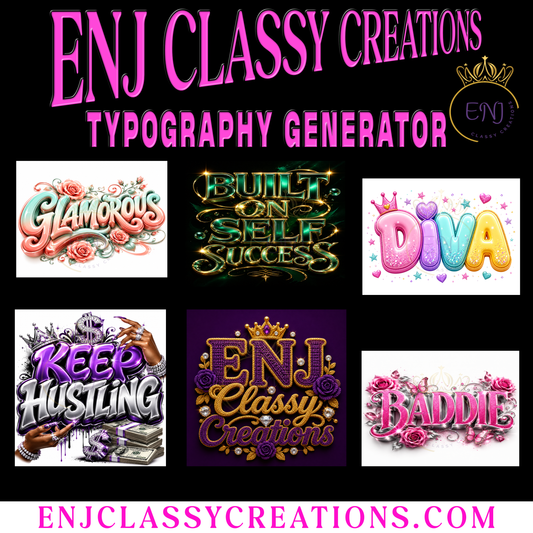 ENJ Classy Creations Typography Prompt Generator