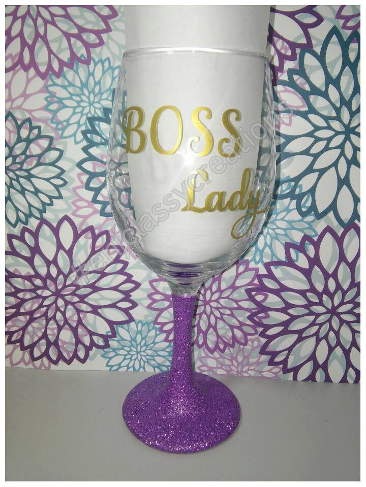 Boss Lady Wine Glass