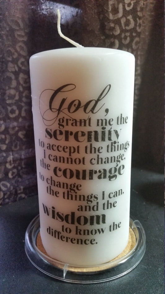 Serenity Prayer Candle