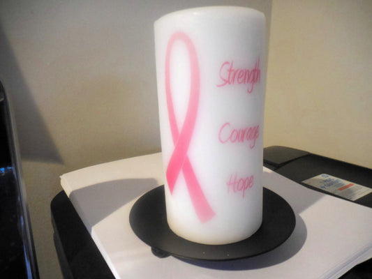 Breast Cancer Awareness Candle