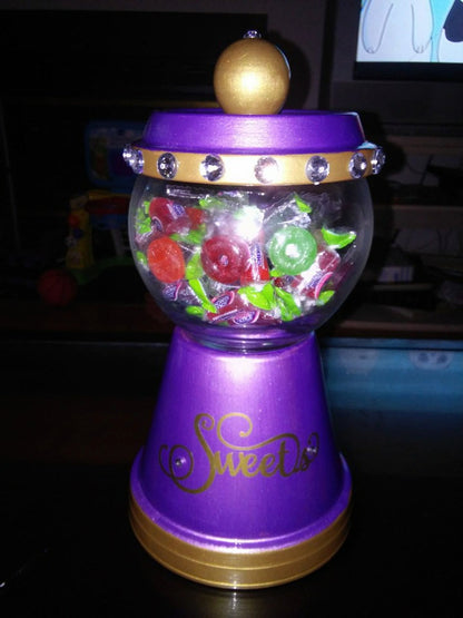 Purple and Gold Candy Bowl