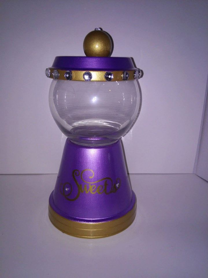 Purple and Gold Candy Bowl
